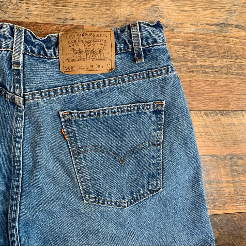 Vintage Levi's 560 Orange Tab 38x30 High Waisted Mom Jeans